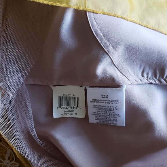 BCBGMAXAZRIA Runway "Samantha" Silk Organza Embroidered Mini Dress - Picture 12 of 14